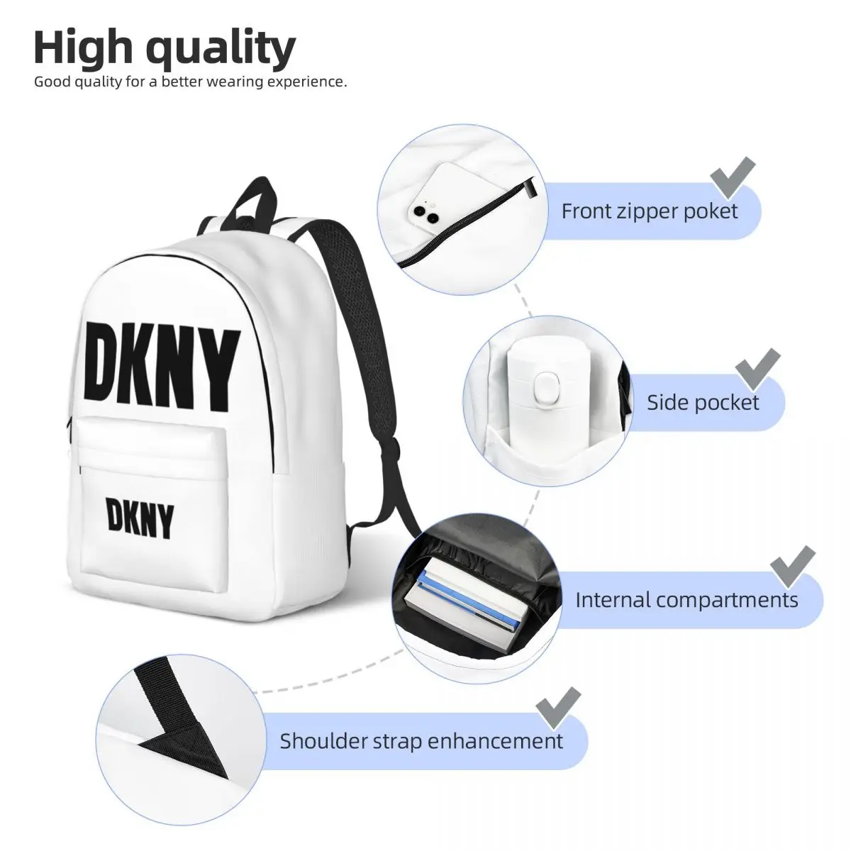 Zaino DKNYS per scuola materna scuola materna studente Bookbag Boy Girl Kids Daypack escursionismo