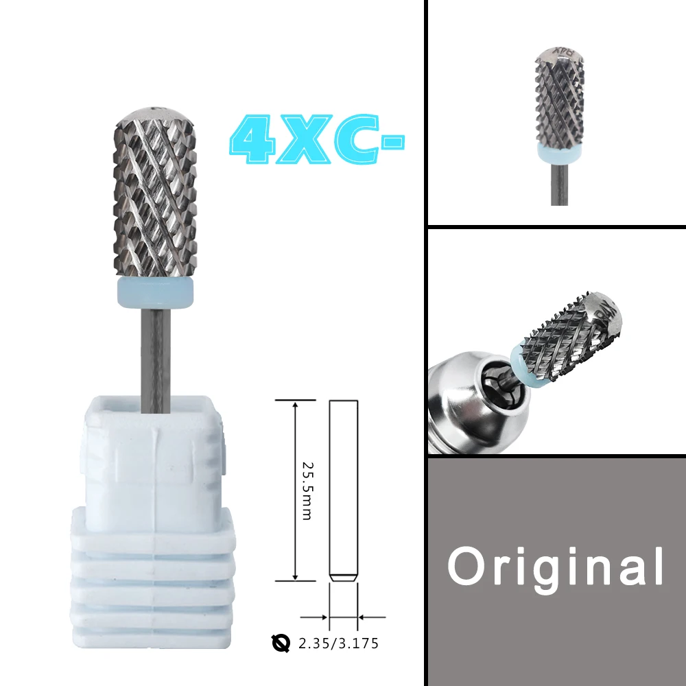 RolinStar 6.6 Großer Runder Aufsatz für Sicherheits-Nagelbohrer 4XC 5XC Original Acrylpulver-Dipping-Killer-Entferner Stärkste Nagelbohrer-Bits
