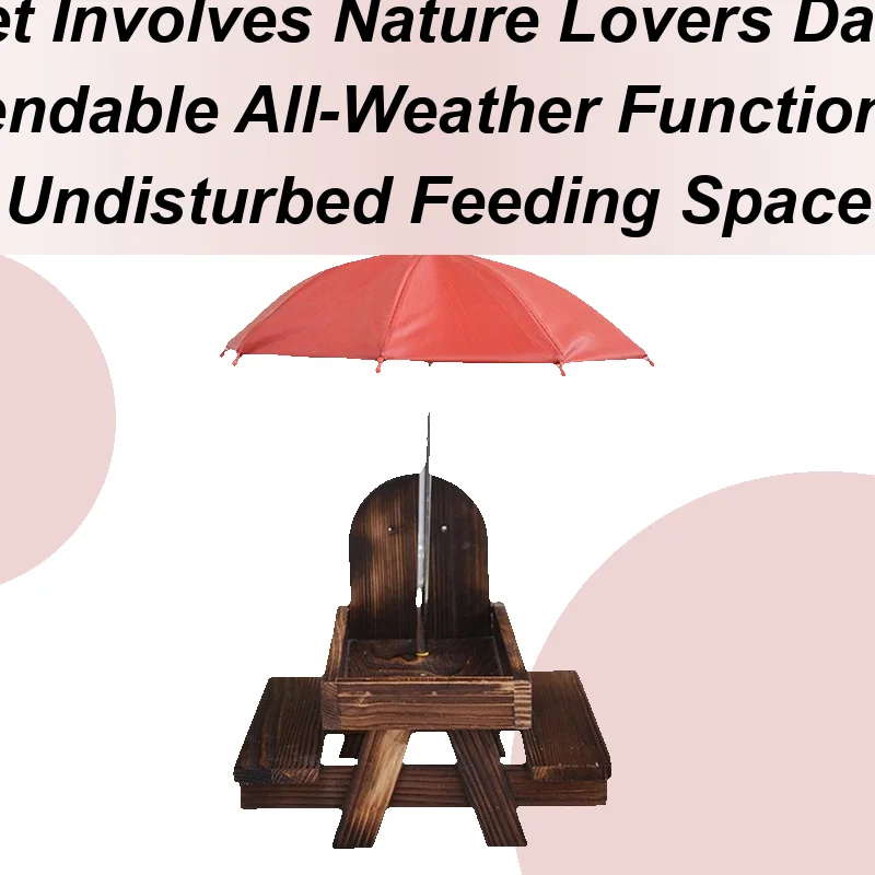 

Outside Squirrel Feeder Squirrel Feeding Table With Umbrella Wooden Corn Holder Animals Eating Station For Patio Balcony