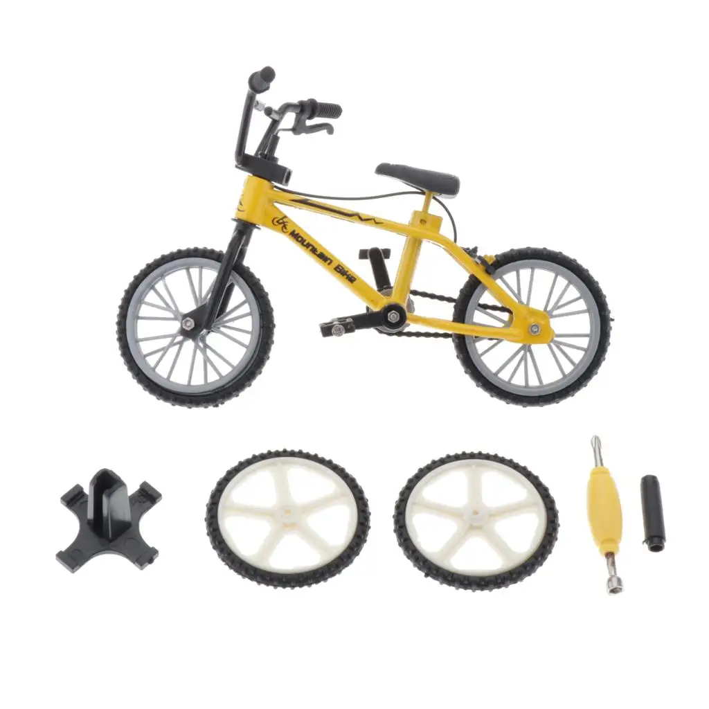 Modello di bici da dito in lega Colore brillante Bambini Giocattolo per bambini Decorazione da scrivania Creativa