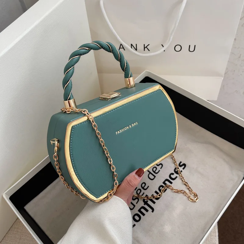 CGCBAG 2022 Fashion Luxury Handbags For Women Simple Designer Shoulder Bag High Quality PU Leather Chain Female Crossbody Bags