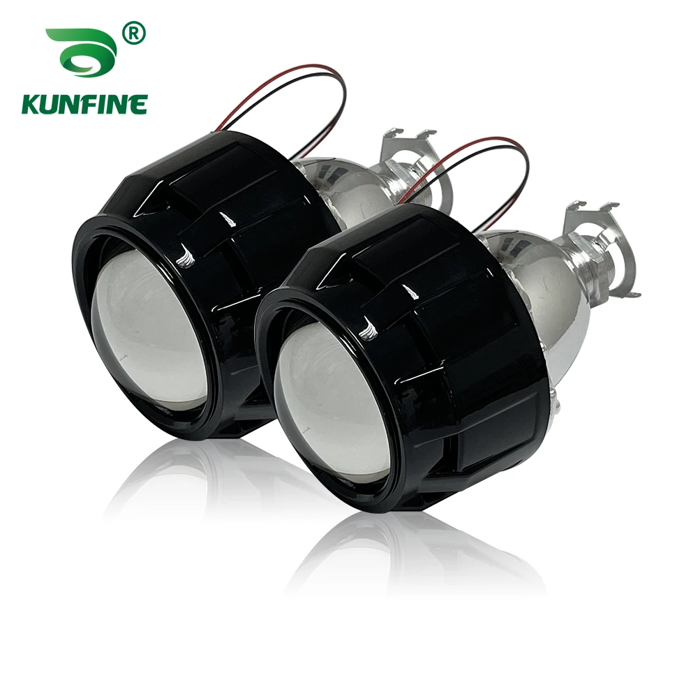 2PCS 2.5 inch Car Bi Xenon HID Projector Lens Shrouds High Low Beam for Car Headlight H4 H7 Socket use H1 Halogen or Xenon Bulb