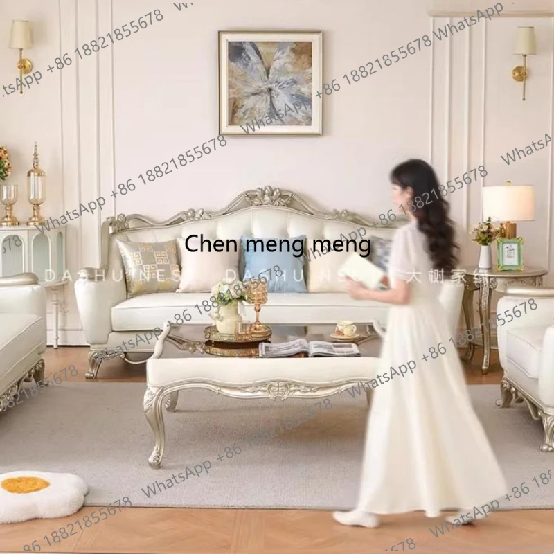 

Minimalist Living Room Sofas Genuine Leather Soft White Sofa Mid Century Modern Relaxing Chaises Furniture