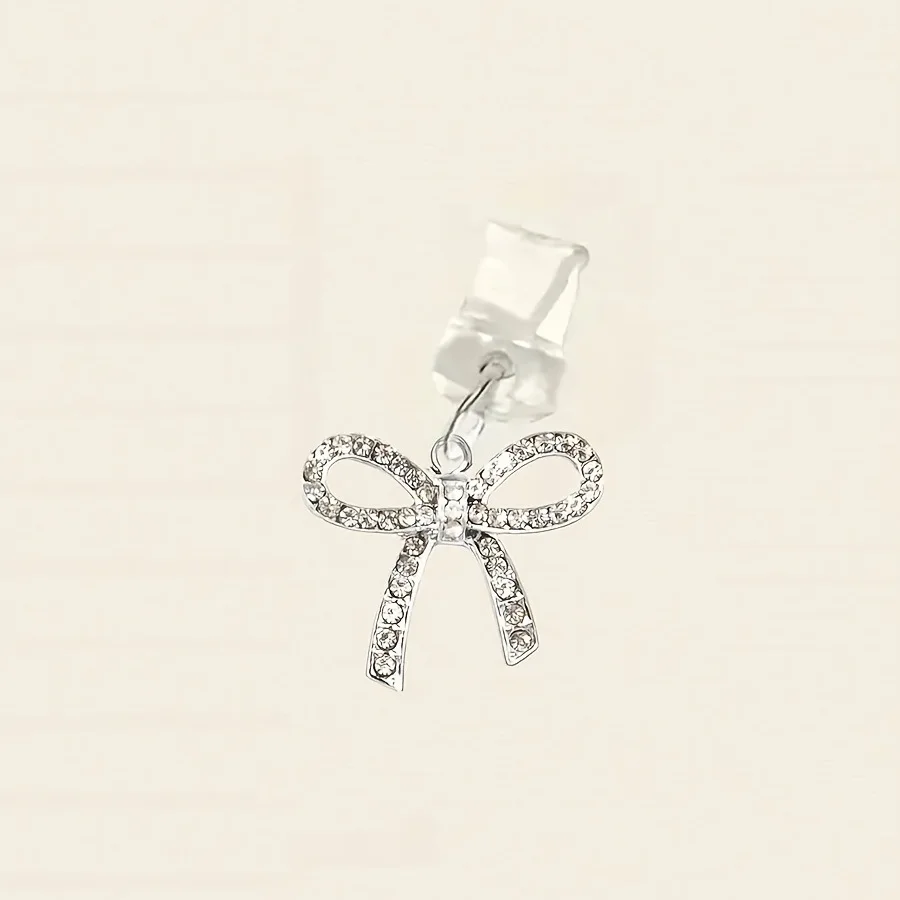 Phone Dust Plug Cute Bow Diamond Phone Accessory Pendant Decoration For IPhone Type-C Charging Interface