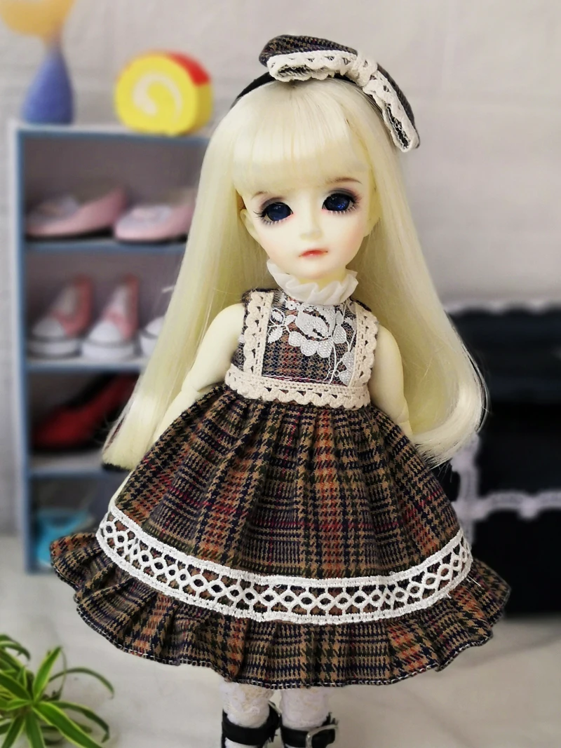 

Bjd doll dress 1/6 30cm Small shoulder set skirt toy clothes (Fit for 1/6 Doll Accessories）