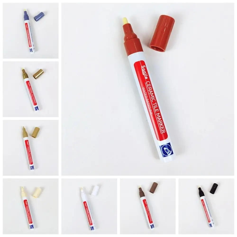 White Tile Marker Grout Pen 10 Color Optional Inkiness Wall Seam Pen Single Head Waterproof Ceramic Tile Beauty Stitching Pen