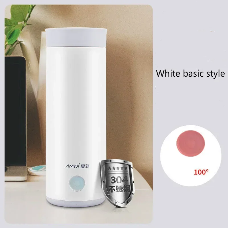 220V portable electric hot water bottle kettle travel pot heating health cup stainless steel small mini water cup