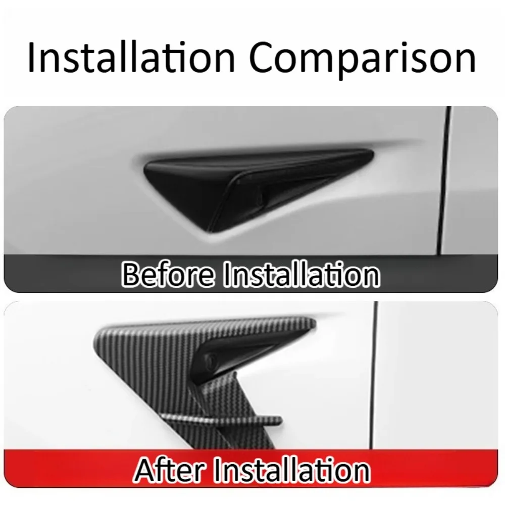 Side Camera Cover Trim For Tesla Model 3 Y Highland 3 Juniper Y YL Exterior Decoration Fender Side Marker Styling Accessory Part