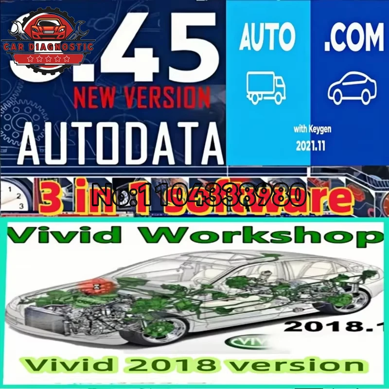 Hot AutoData 3.45 Autocoms V2021.11 Auto Repair Software HAYNES 2025 PRO Vivid 2018.1 Multi-Language Workshop Data Parts Catalog