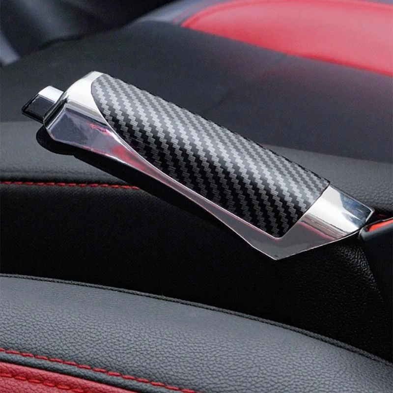 

Car Hand Brake Sleeve Handle Cover Antislip Decoration Handbrake Protector Cover Carbon Fiber for Most Car Model