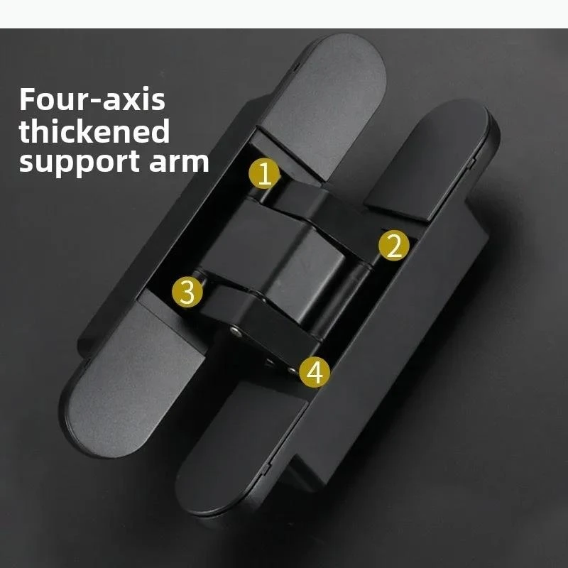 مفصلات أثاث من سبائك الزنك قابلة للتعديل ثلاثية الأبعاد، مفصلات باب مخفية، مفصلات صامتة للباب قابلة للطي