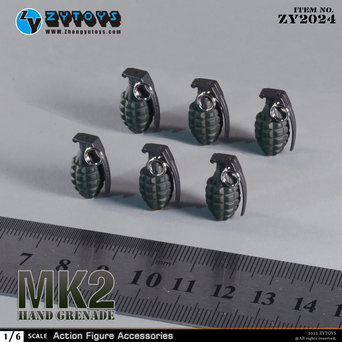 

ZYTOYS MK2 US Military Hand Grenade 6PCS/SET Mini Plastic Toys Model For 12 Inch Soldier Action Scene Accessories Gifts In Stock