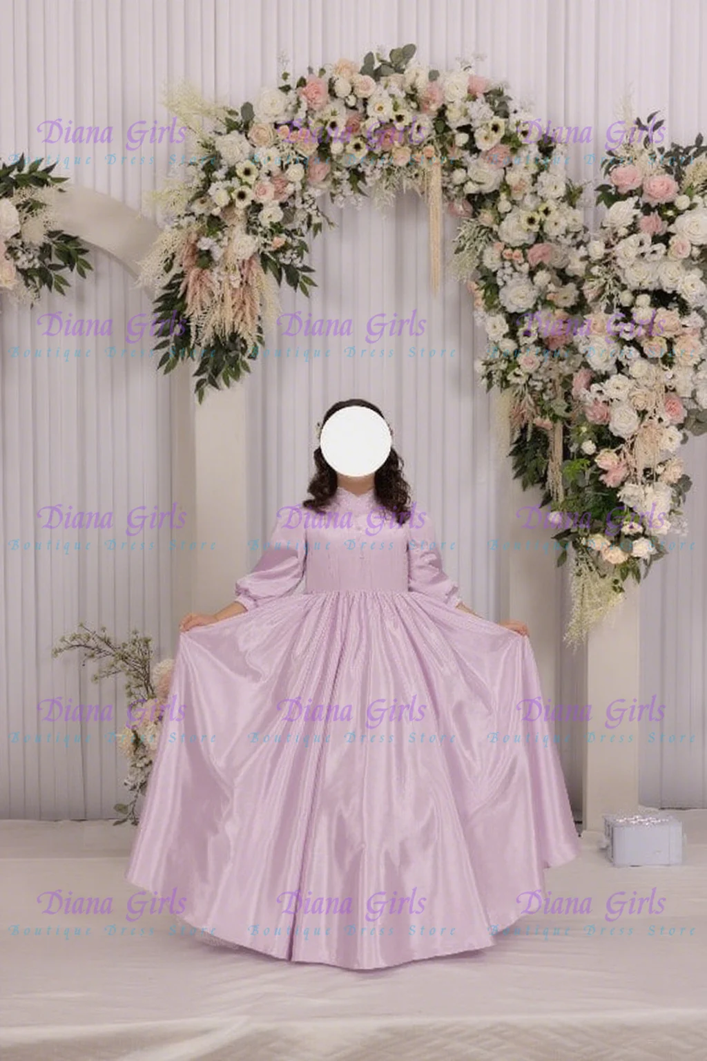 Quality Flower Girl Dress Pink Satin Baptism Communion Gown A-Line For Kids Wedding Birthday Party Evening Ball Gowns Customised