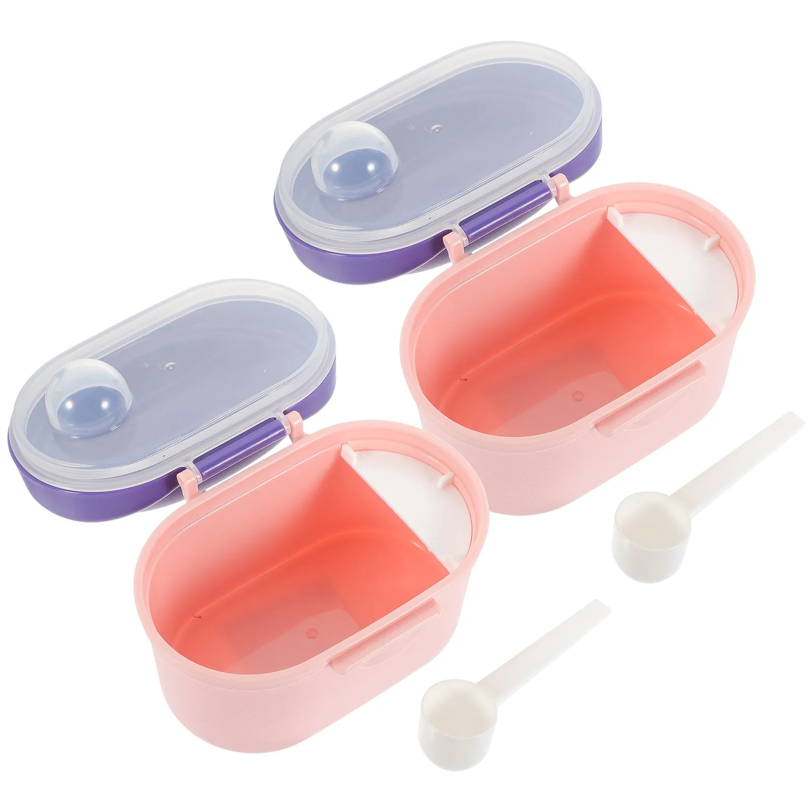 

2Pcs Milk Powder Storage Box Strong Sealing Travel Formula Holder Baby Food Container Infant Formula Dispenser Baby Milk Powder