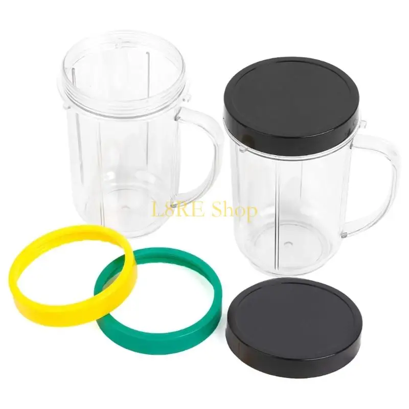 

L8RE Plastic Juicer Replacement Cup Plastic Cup Cover Juicing Machine Part Replacement Cup for Magic 250W MBR-0301
