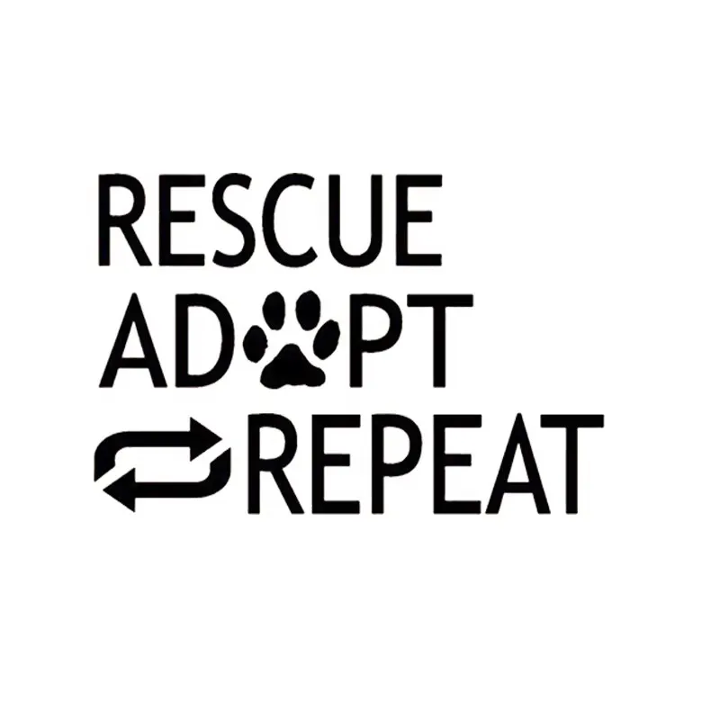 

Pet Repeated Rescue Warning Logo Design Car Window Bumper Shower Decoration Vinyl Car Stickers