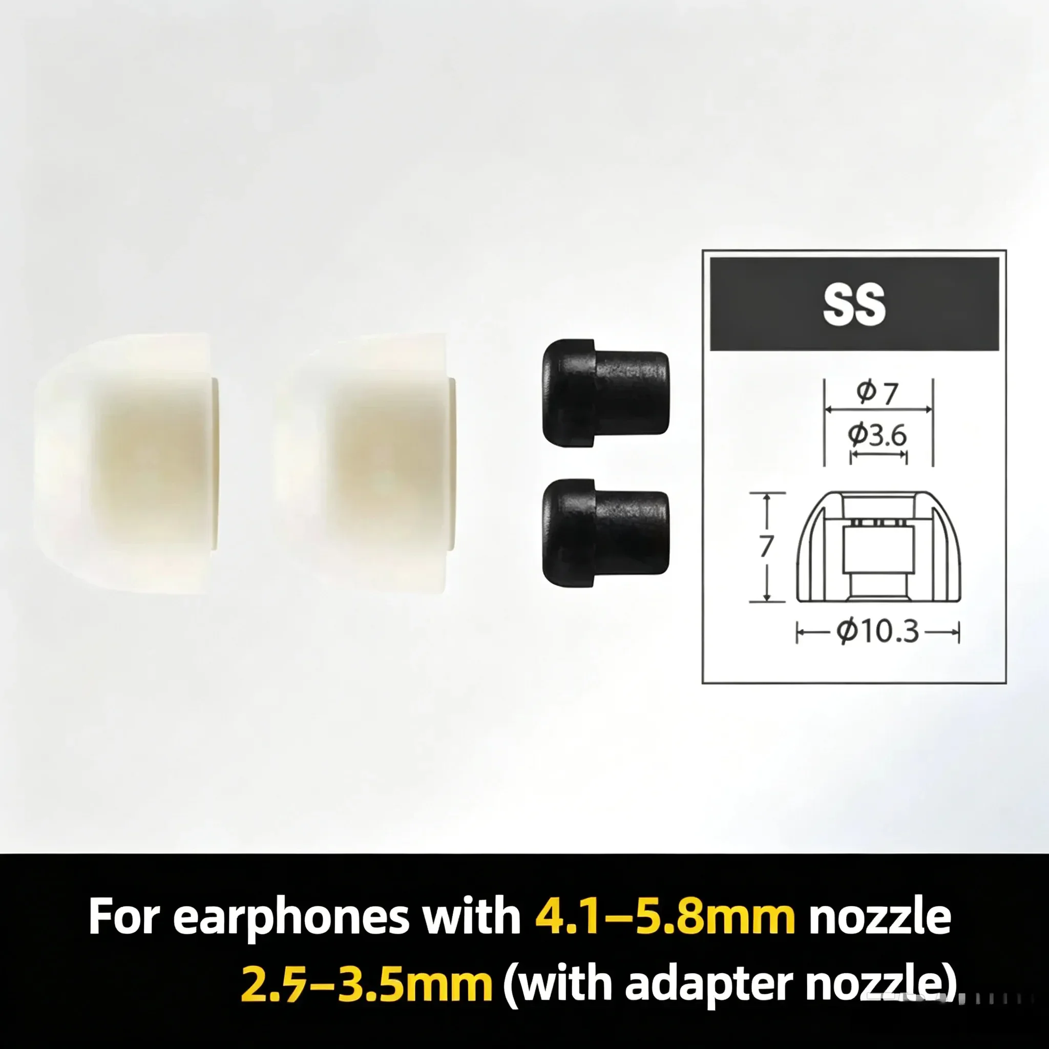Suitable for IE800S IE600 PI8 XM6 MTW4 Ear Tips With Filter Human Vocal Tuned Earplugs