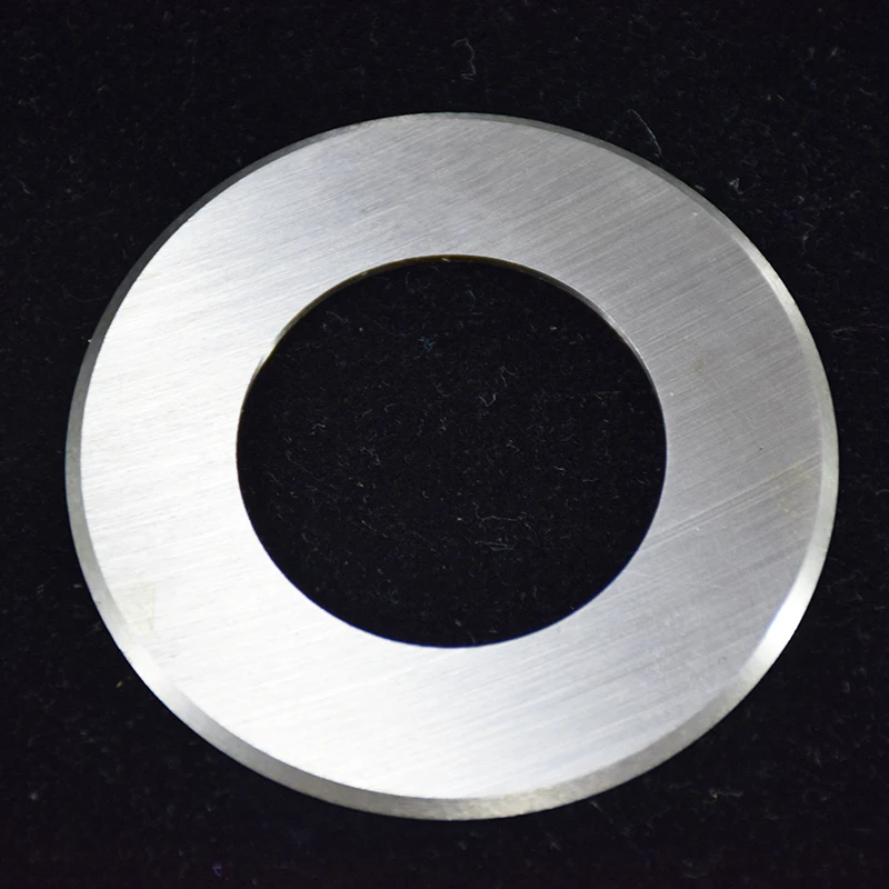 

Customized=90*60*1.25 D2/HSS/SKH51/Tungsten Carbide Material Pneumatic Slitting Cutting Paper Holder Round Blade Rotary Blades