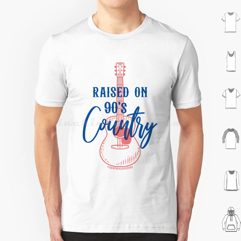 Raised On 90's Country ( Music ) 2 ? Graphicloveshop T Shirt Cotton Men Women DIY Print Big Rich Country 90s Acoustic Guitar
