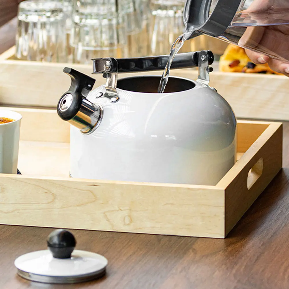 

Whistling Stovetop Tea Kettle Stainless Steel Large Capacity Safe Pouring Handle Efficient Boiling Pot