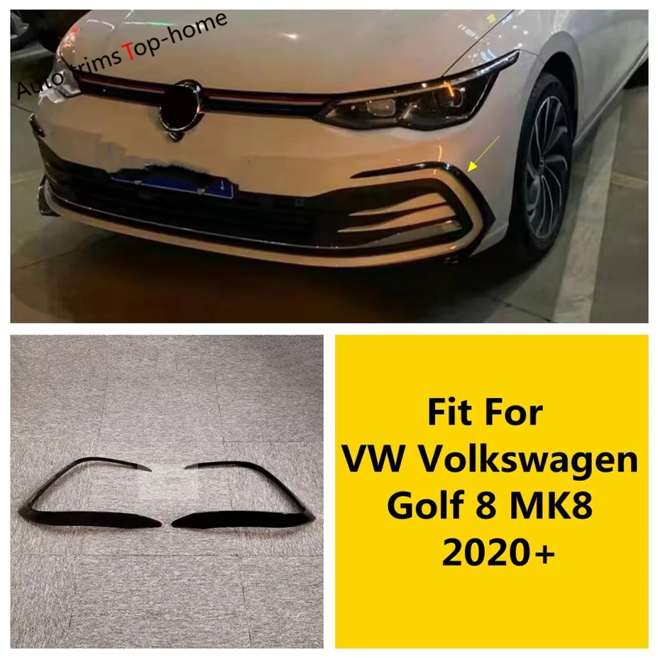 

Front Bumper Fog Lamp Light Eyebrow Eyelid Wind Knife Frame Cover Trim For VW Volkswagen Golf 8 MK8 2020 - 2023 Car Accessories