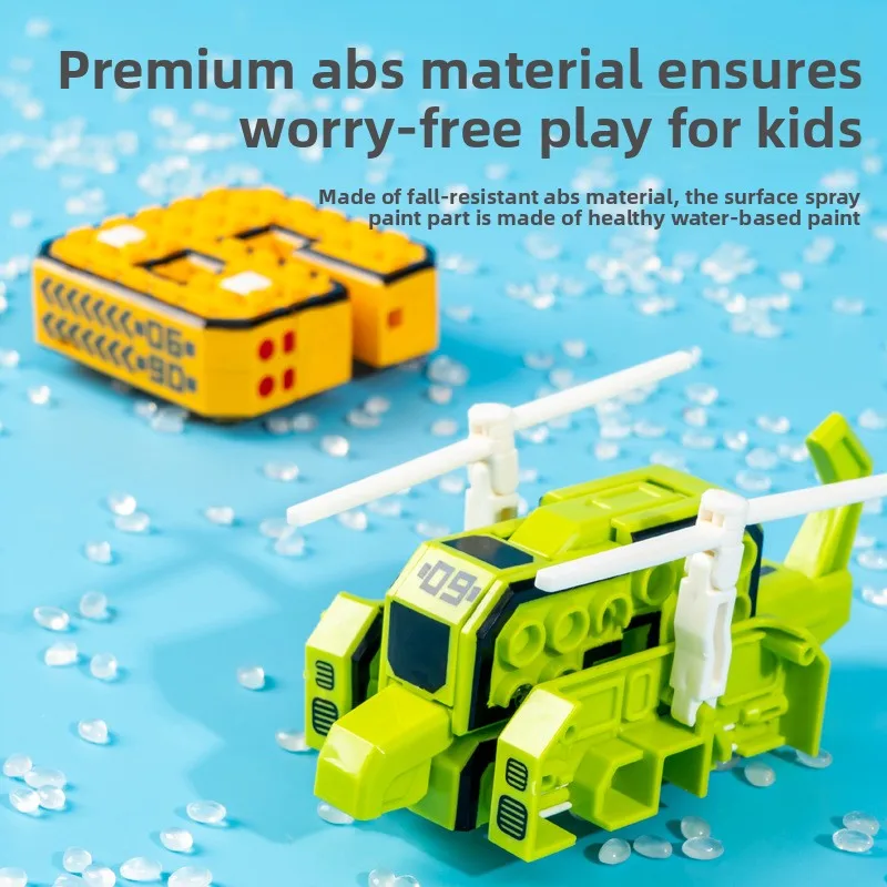 人気のデジタル組み立てブロック：単体変形ロボット子供向け組み立てブロック玩具＆組み合わせデジタル玩具