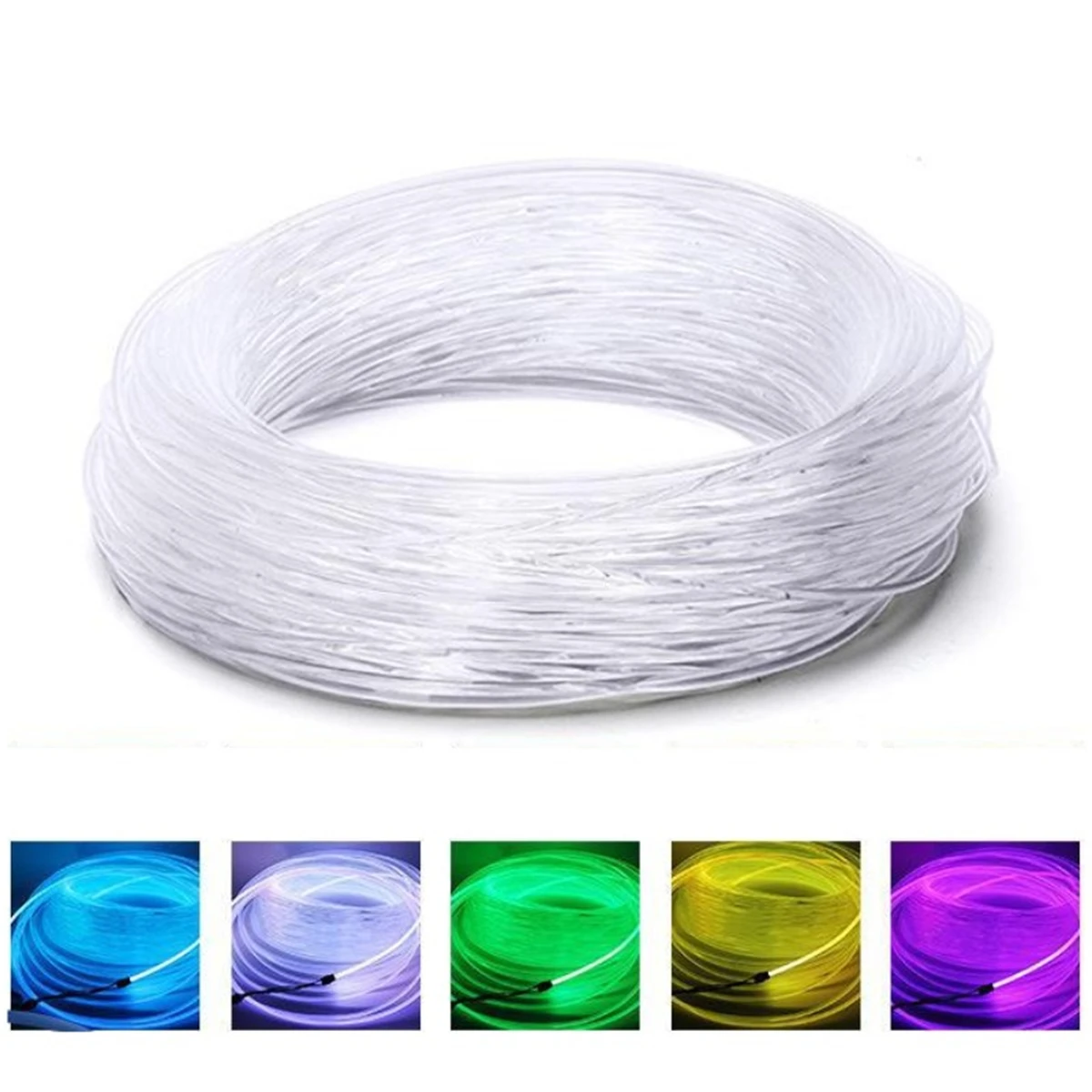 3Pcs 3M-MMA Side Glow Optic Fiber Cable 2MM Diameter For Car Lights Bright Optical Fiber Hanging Lamps Curtains Star Ceilings ﻿