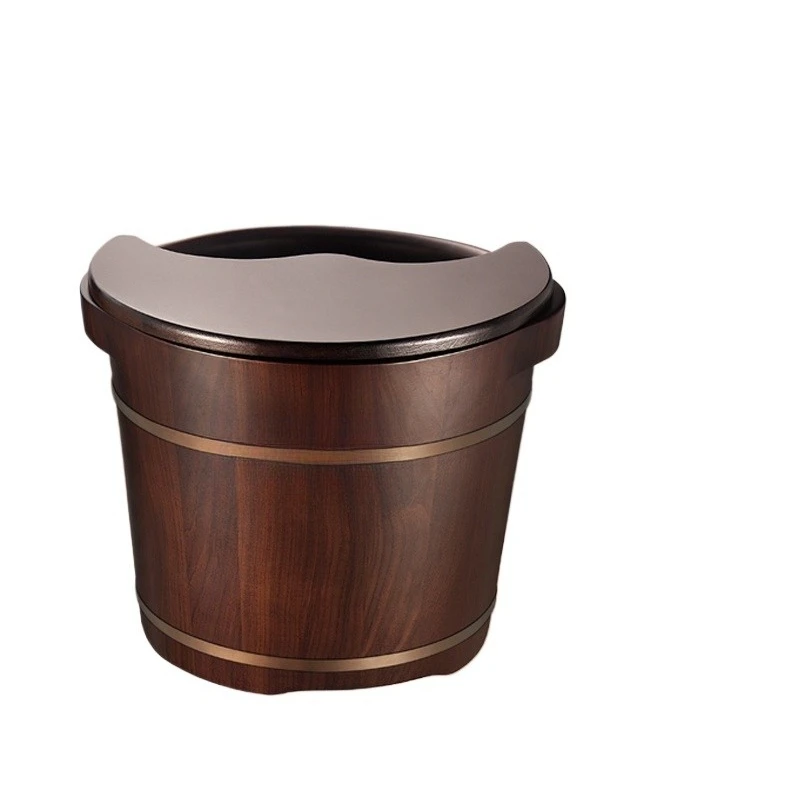 

Foot soaking bucket, household wooden elderly and children, thermal insulation foot washing basin