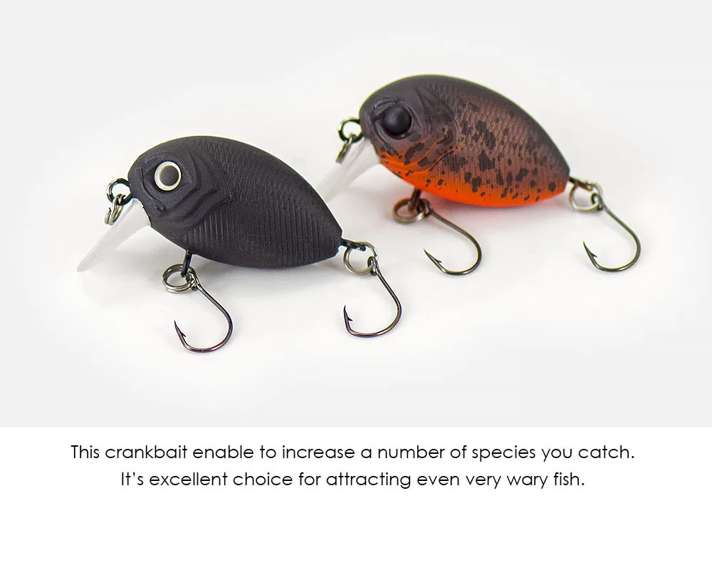 COUNTBASS Schwimmender Kurbelköder 32 mm 1-1/4 Zoll 3,6 g 1/8 oz. Tauchen 0,2–0,5 m Angeln Kunststoff Wobbler Barsch Leurre Angler's Lure – Detail 8