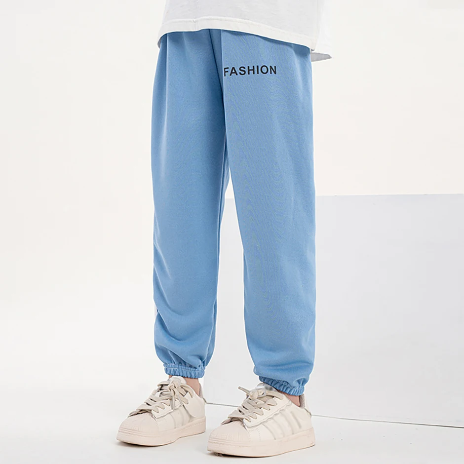 3/1 Stück vier Jahreszeiten Kinder einfarbige Buchstaben lässige Sporthose für Jungen und Mädchen modische und vielseitige Harun-Hose – Detail 13