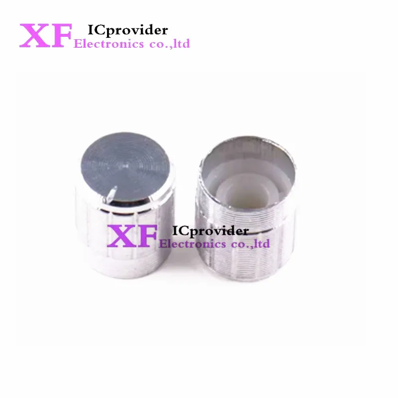 10pcs aluminum alloy 13*17mm 15*17mm potentiometer 13*17 15*17 knob rotation switch volume control knob black silvery