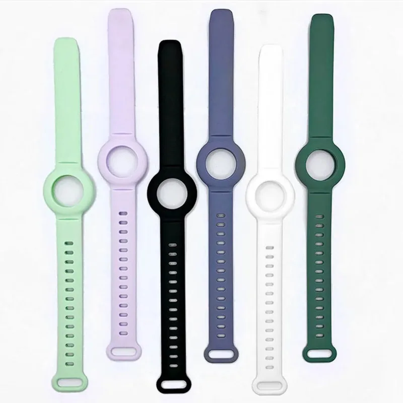 

Case for Apple AirTag Silicone Strap Air Tag Anti-lost Bracelet Protective Cover for Kids Children Tracker Locator Watch Band