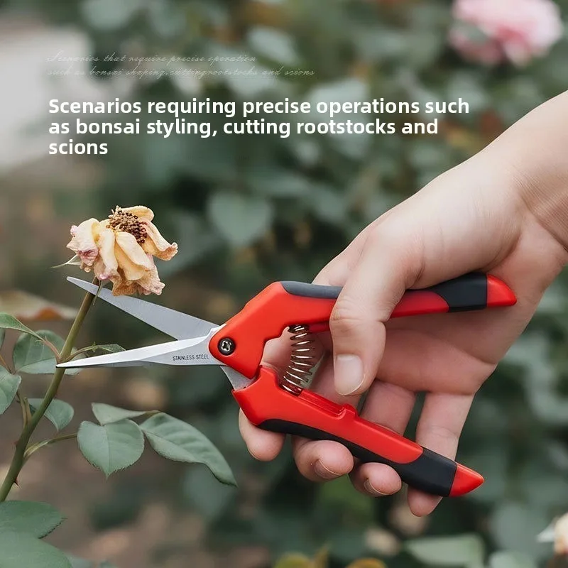 2pcs Stainless Steel Pruning Shears for Gardening Fruit Picking Labor-saving Comfortable and Portable Garden Tools