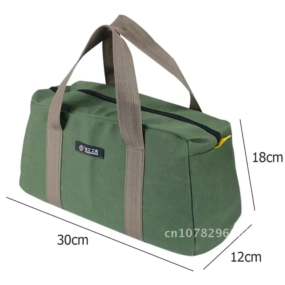 Durable Thick Canvas Pouch Tool Bags Storage Organizer Instrument Case Portable For Electrical Tool Tote Bag Multifunction Case