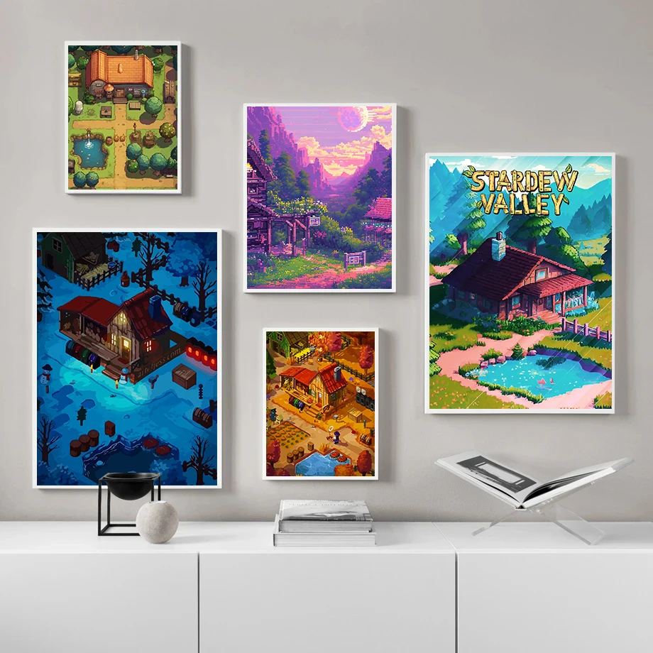 Classic Casual Game Stardew Valley Posters Funny Forest Farm Life Prints Canvas Painting Wall Art Picture Home Living Room Decor