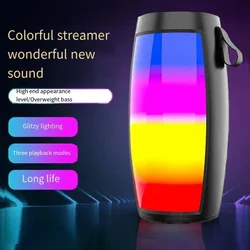 Portable Bluetooth Speaker 1200MAH RGB LED Light Wireless Boombox Outdoor Subwoofer Stereo Loudspeaker