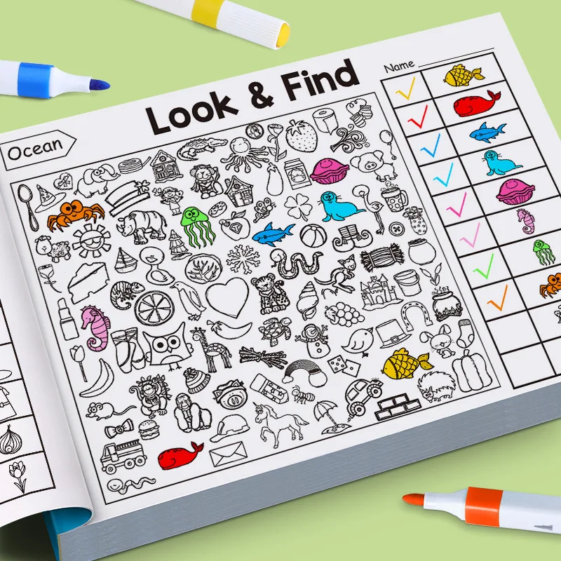 Kids Search and Coloring Activity Book for Focus 6