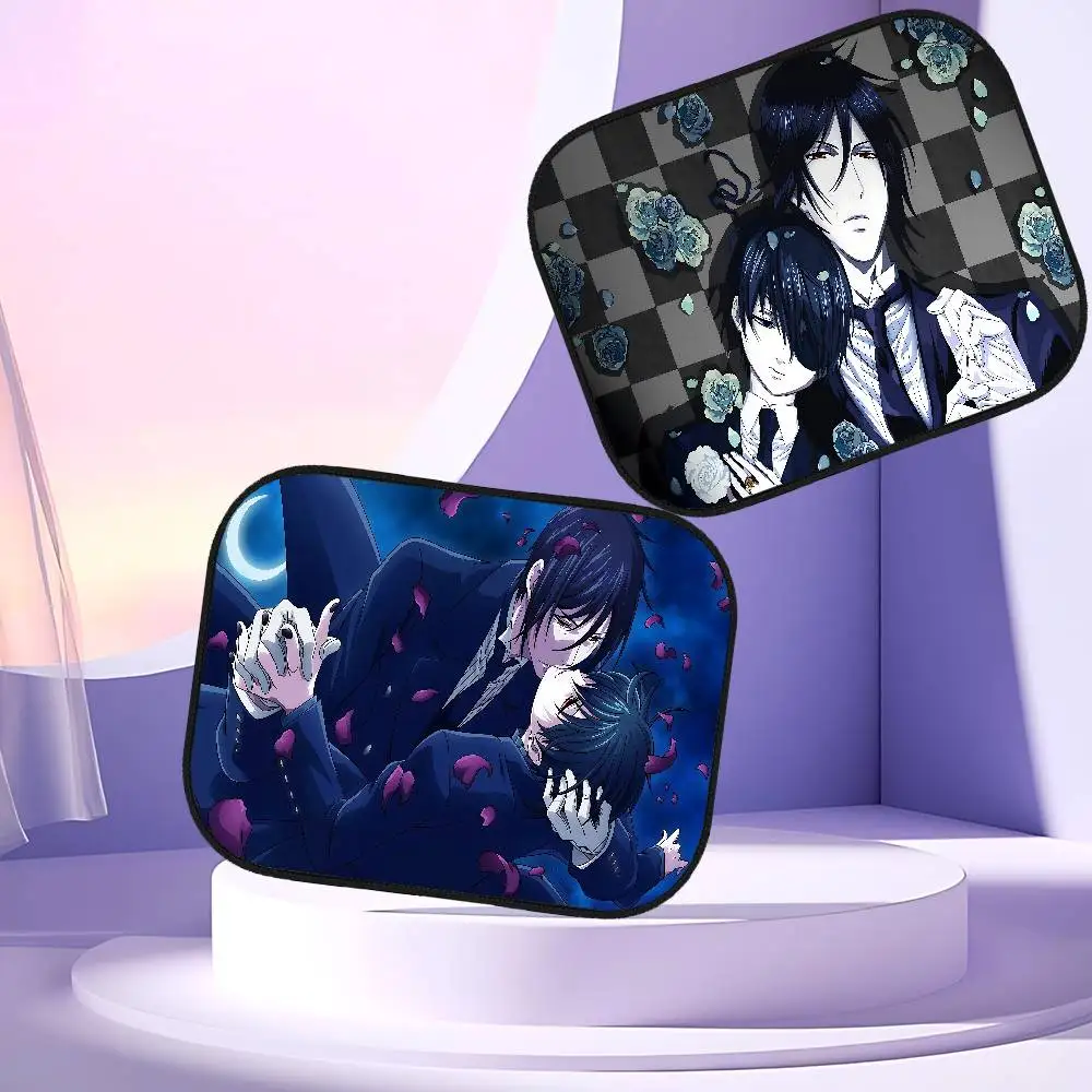 

B-Black Anime Butler-R Side Window Sun Shade For Car Electrostatic Curtains Anti-Glare Car Sun Protection Cover 99.9% UVR