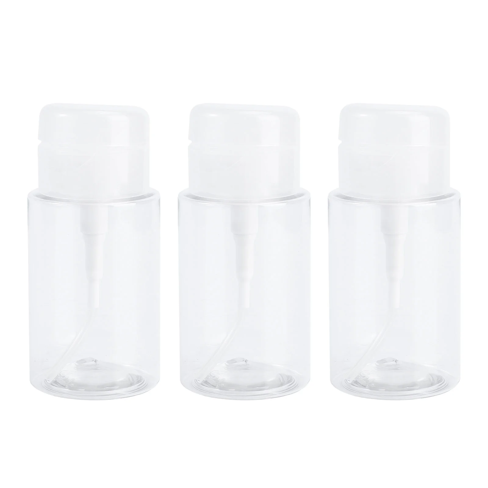 

3pcs Makeup Remover Bottles Empty Pump Bottle Empty Travel Bottle Plastic Press Bottle for Female 160ml