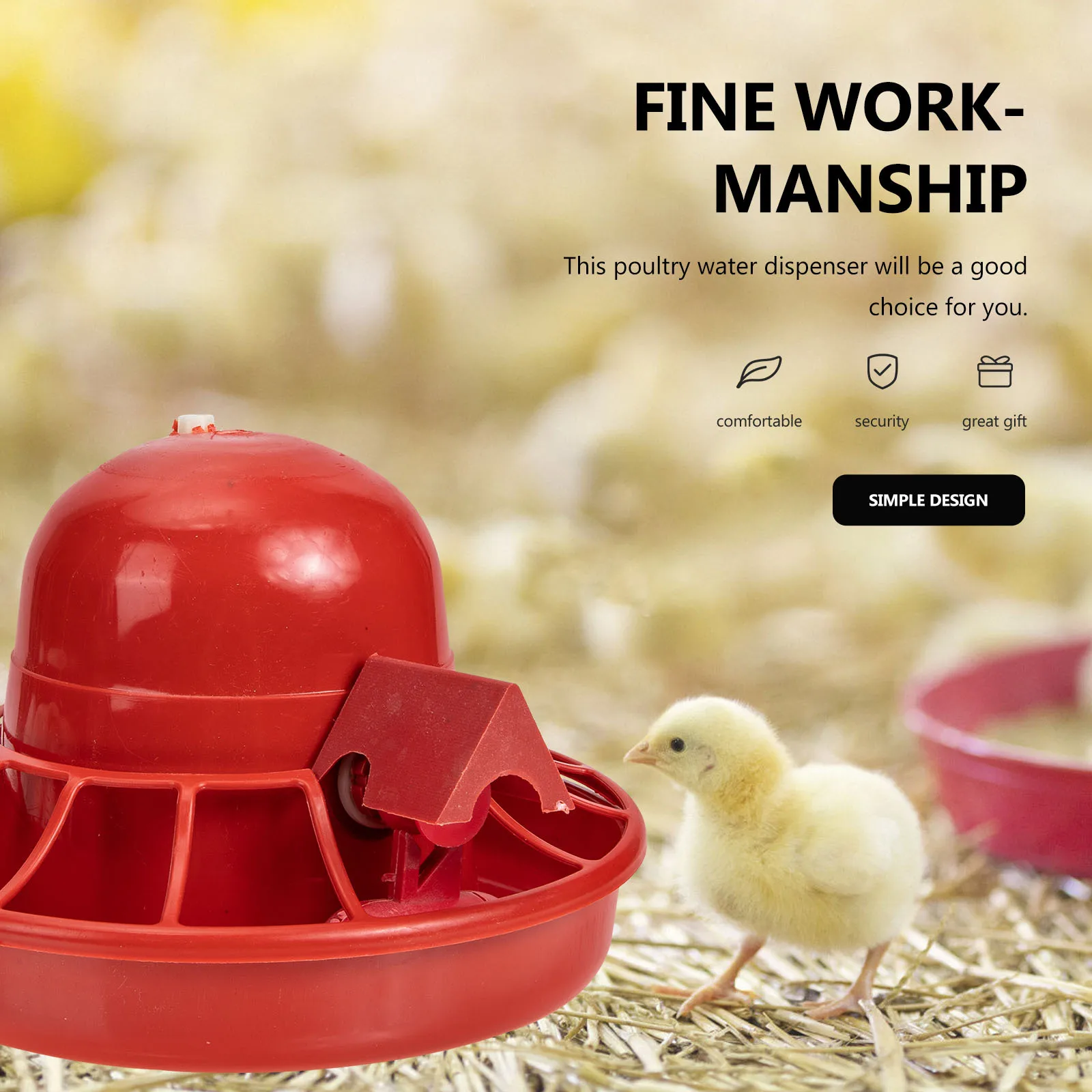 

3Pcs Automatic Poultry Water Dispenser Strong Chick Feeder Durable Poultry Waterer Suitable for Birds Quail Parrot