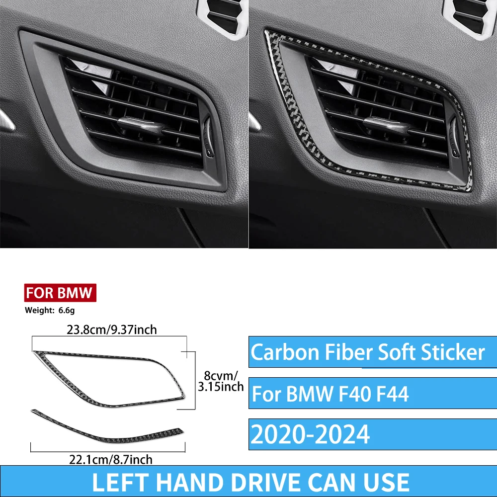 Echte carbon fiber auto-accessoires zwarte trim cover zachte sticker voor BMW 1/2 Serie F40 F44 2020 2021 2022 2023 2024