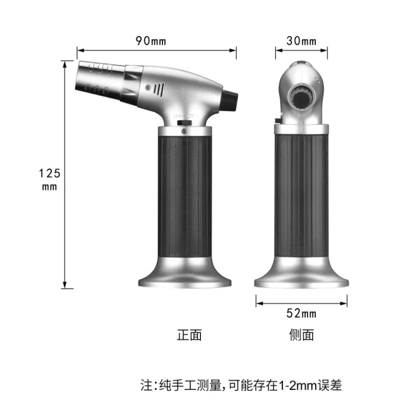 Blue Flame Butane Torch Refillable Windproof Jet Flame Butane Fuel Lighter for BBQ Cigar Candles Camping Gas Lighter