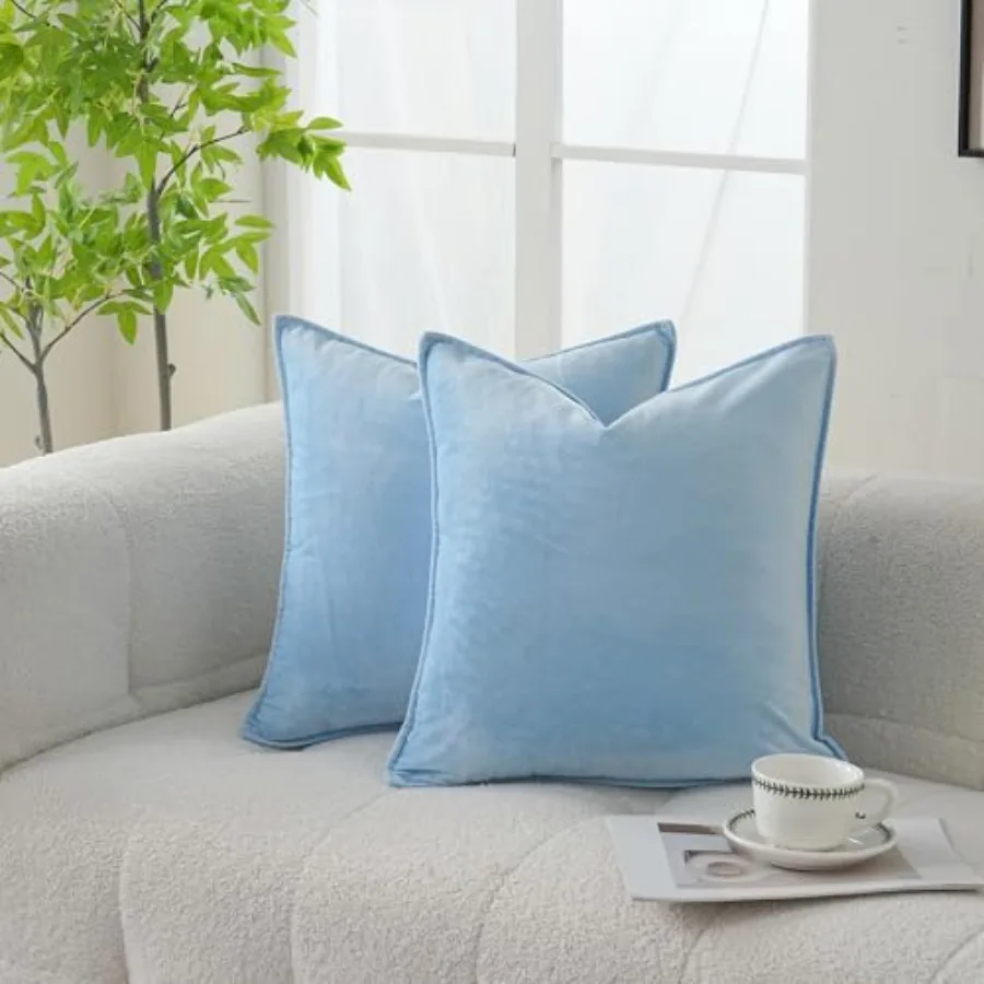 

Velvet Sky Throw Pillow Covers Pack of 2 Spring Decorative Soft for Couch Sofa Bed Livingroom Office 16×16 Inch