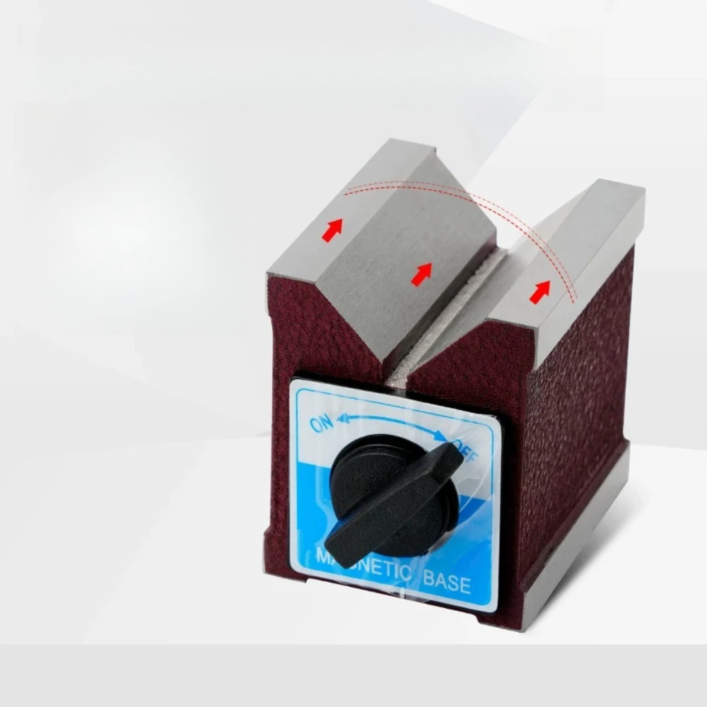 1PC On/Off Switch Magnetic Base with V-Block, Strong Hold for Wire EDM Machining & Fixturing