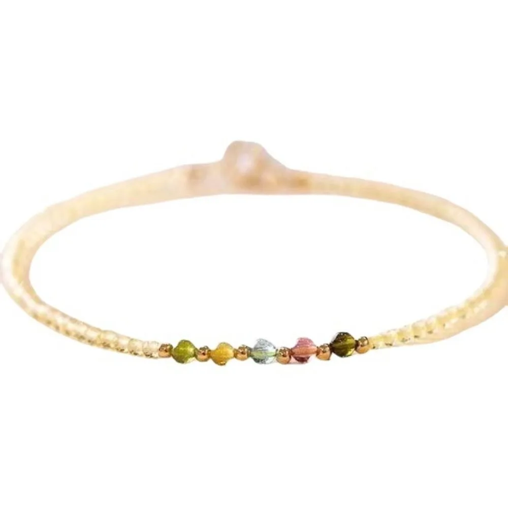 مجوهرات الثروة الجذب سوار الخرز اليدوية محظوظ سيترين سوار الحلي فريدة من نوعها سيترين الحصول على الإسورة الغنية