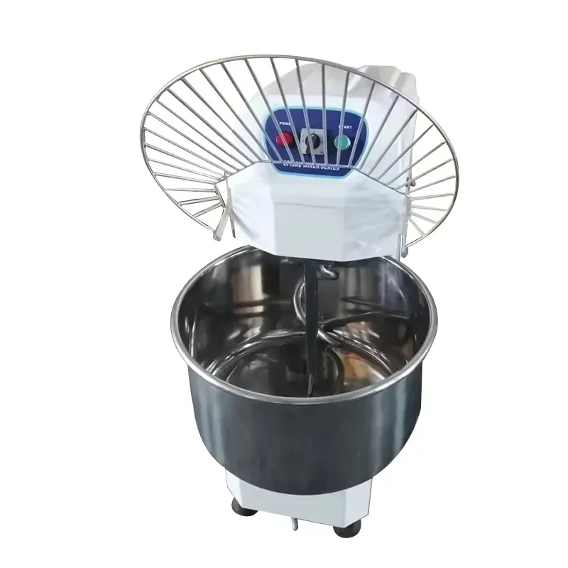 Industrial Double Speed Spiral Dough Mixer Commercial Bread Kneading Machine Bakery Flour Mixing Equipment for Pizza Shop