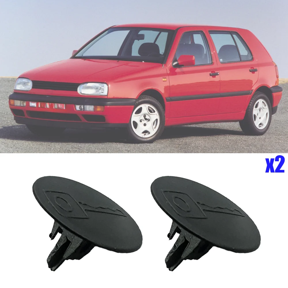 2Pcs For VW Golf Mk3 Mk4 1991 1992 1993 1994 1995 1996 1997 1998 1999 - 2006 Car Boot Trunk Door Handle Key Hole Cap Cover Clip