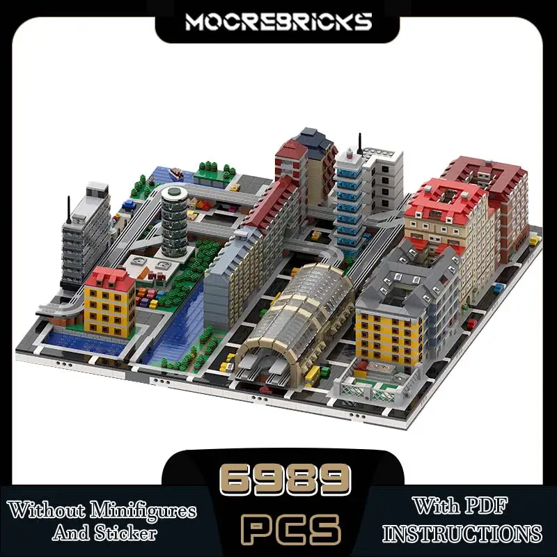 MOC-142766 Micropolis Collection City Street View Architecture Complexs Building Blocks Edifices Sets Kid's Toys Bricks  Gifts