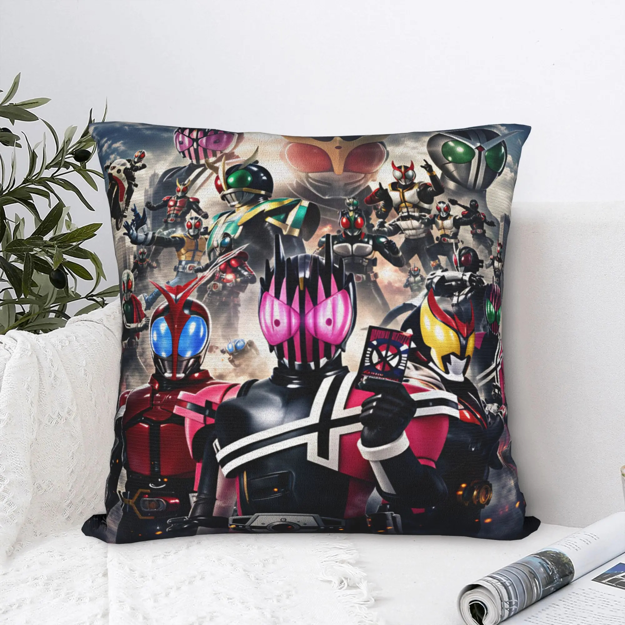 Pillow Cover Kamen Rider   Cute Funny Pillow Case For Sofa Couch Bed Living Room Pillowcases