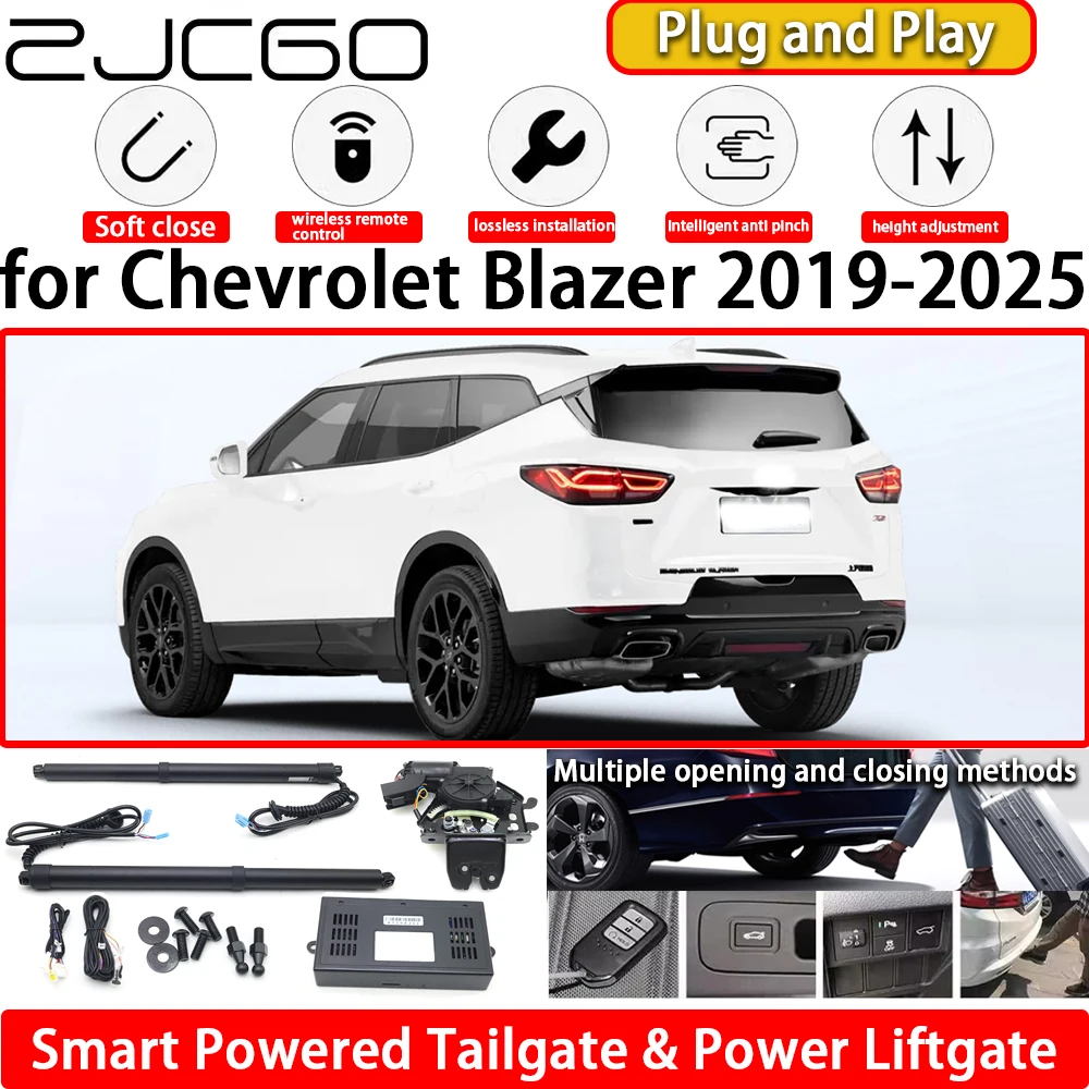 

ZJCGO for Chevrolet Blazer 2019-2025 Automatic Electric Powered Tailgate Power Liftgate Tail Gate Lift Kit System Plug & Play